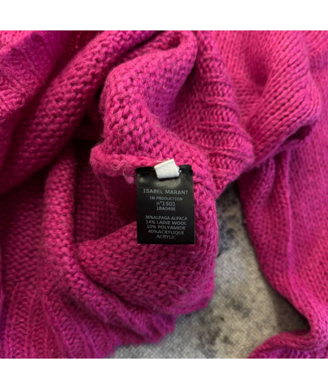 ISABEL MARANT Розовый шерстяной джемпер / свитер, фото 7