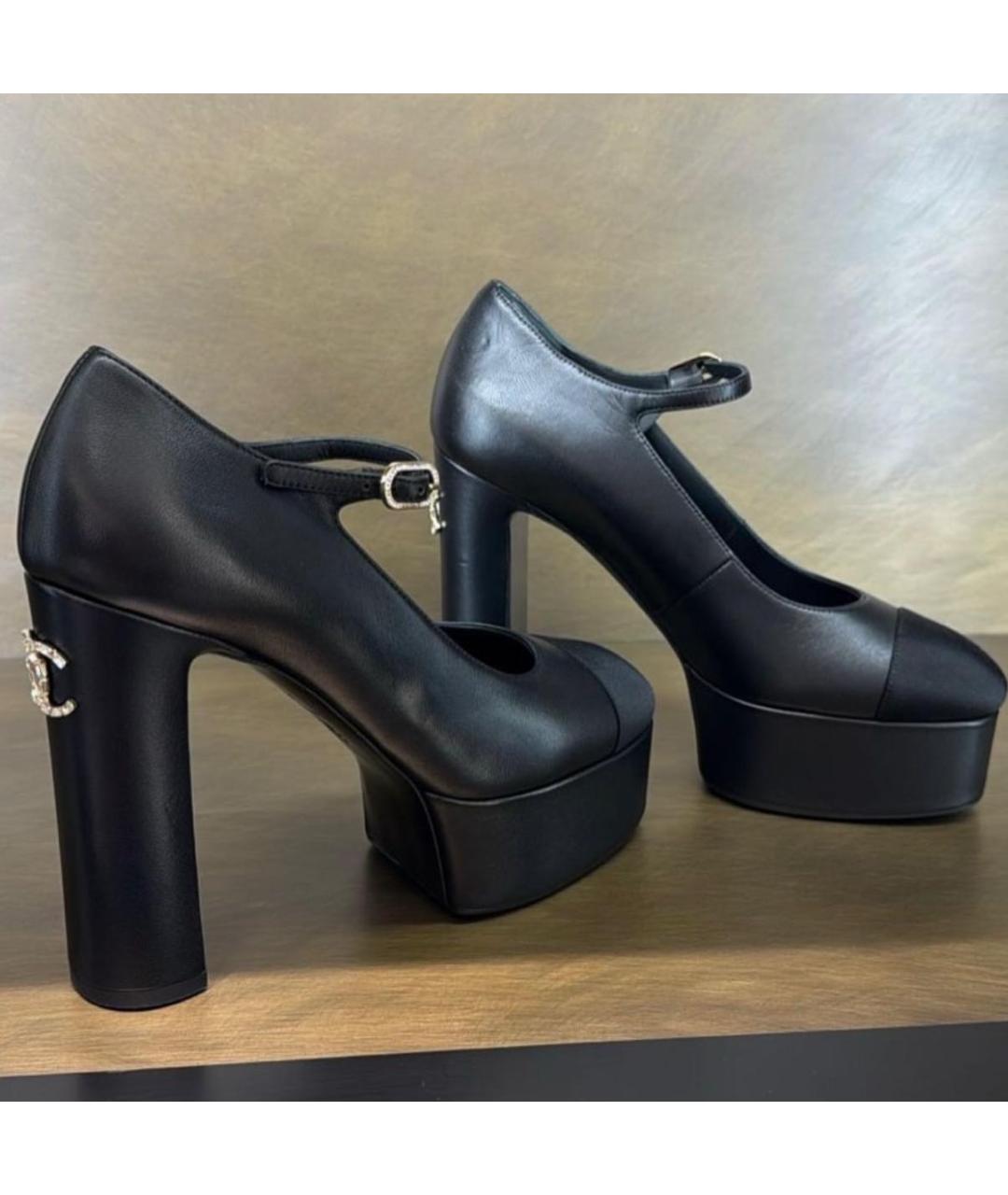 CHANEL Черные кожаные туфли, фото 2