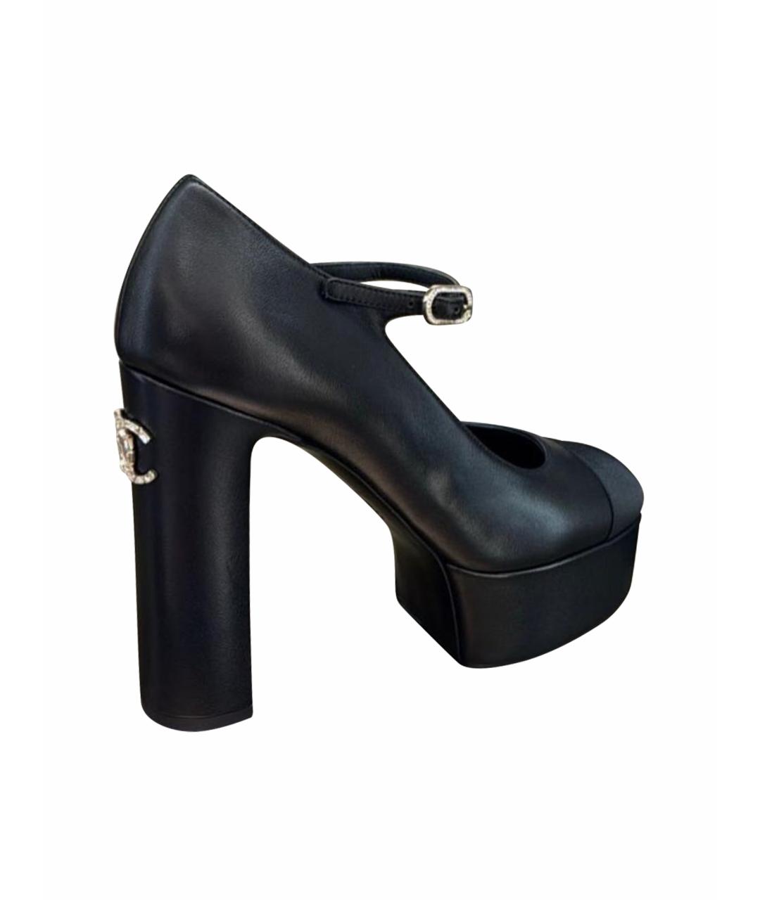 CHANEL Черные кожаные туфли, фото 1