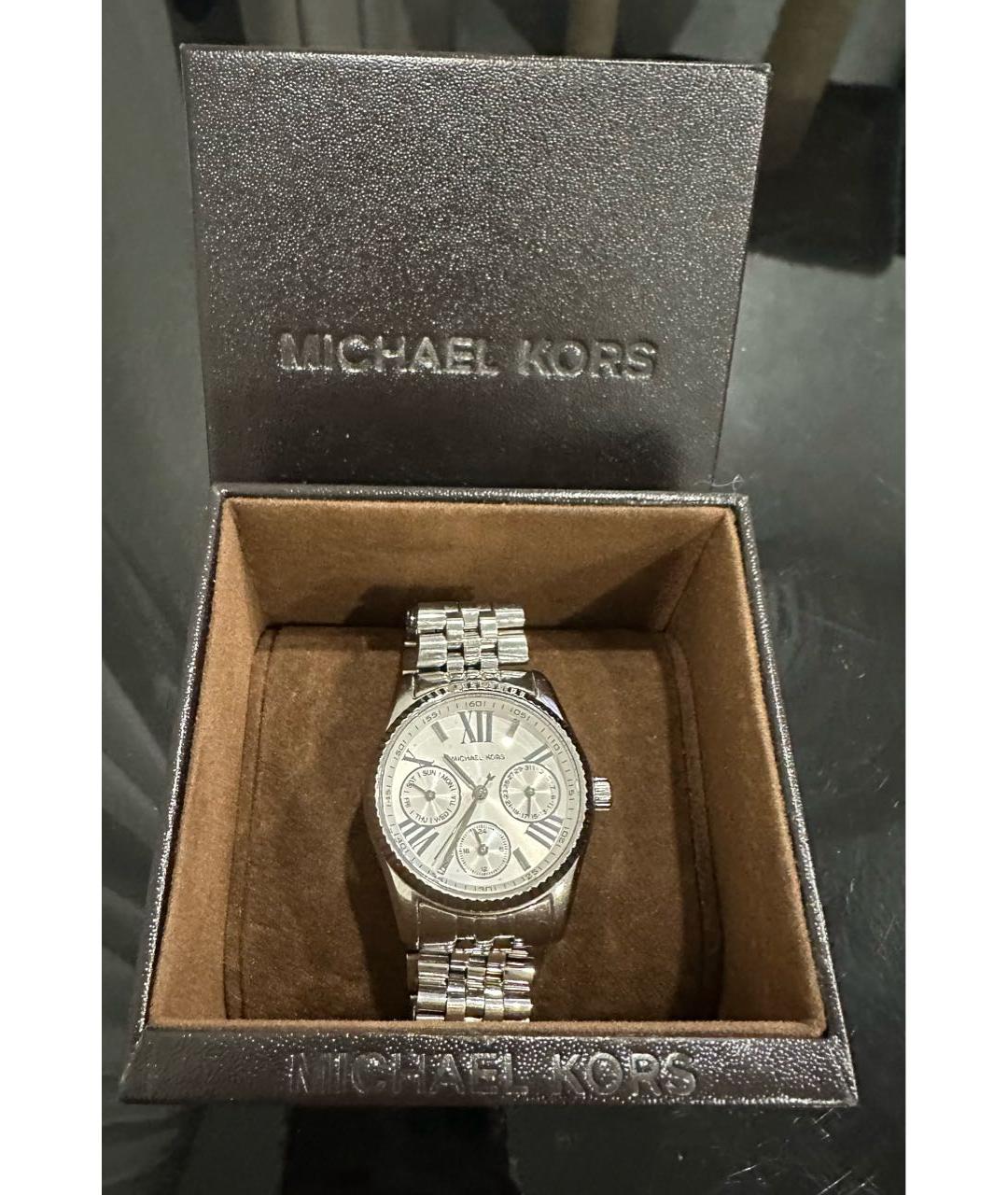 MICHAEL MICHAEL KORS Серебряные металлические часы, фото 2