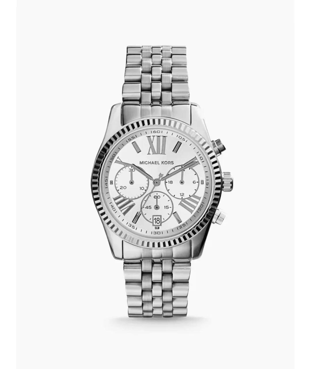 MICHAEL MICHAEL KORS Серебряные металлические часы, фото 5