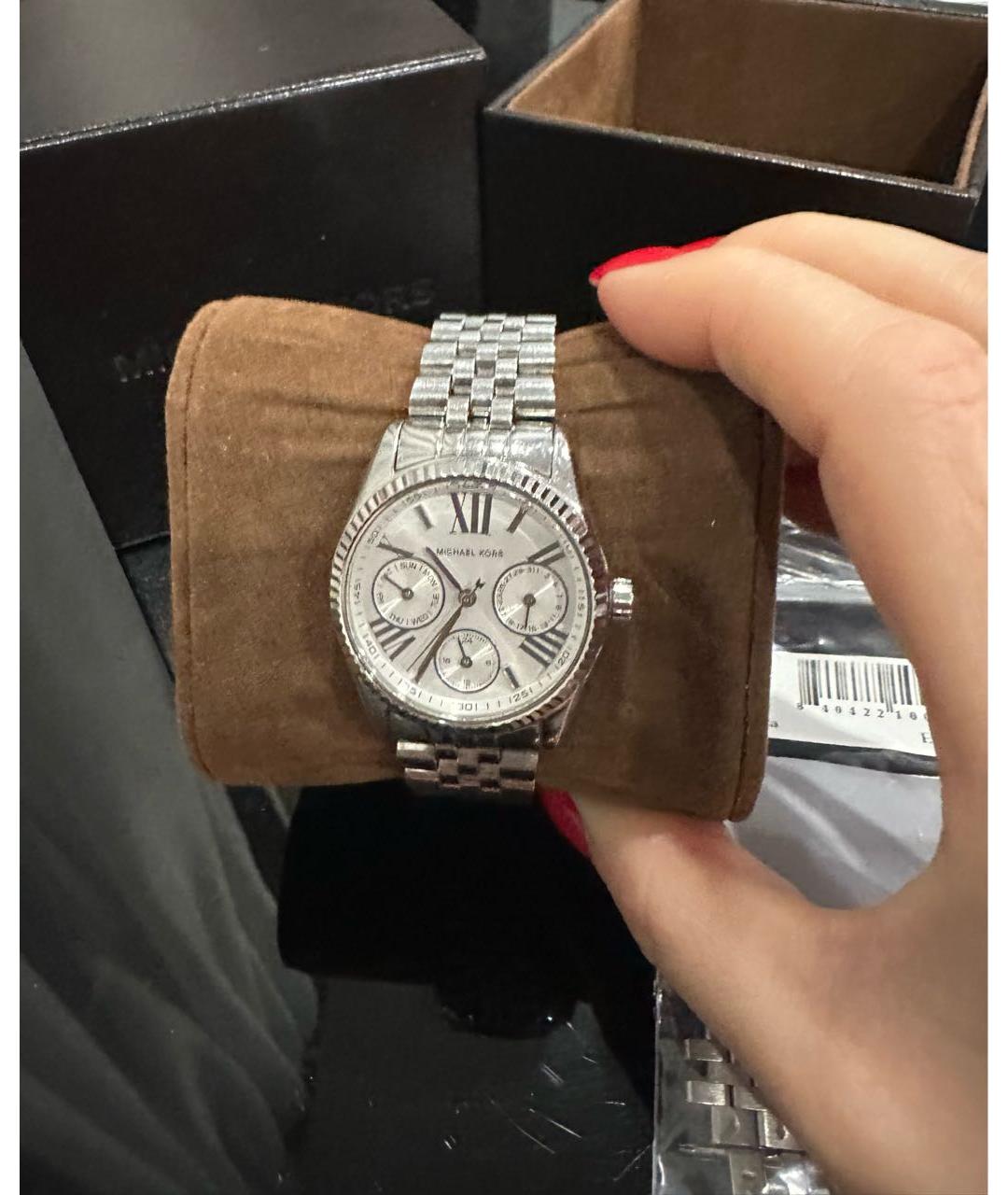 MICHAEL MICHAEL KORS Серебряные металлические часы, фото 3