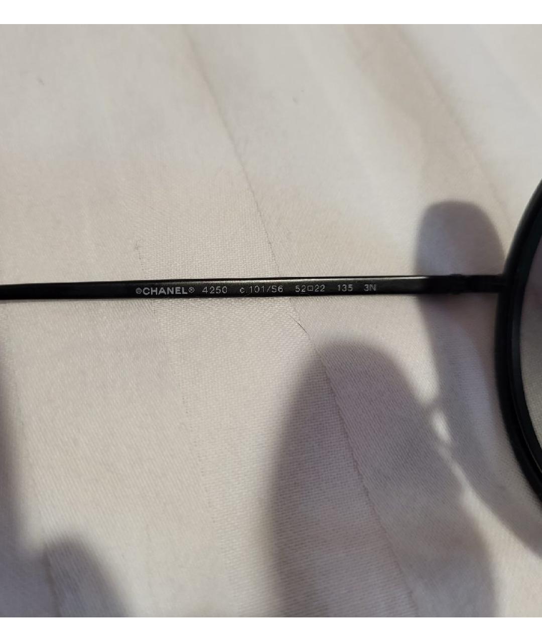 CHANEL Черные металлические солнцезащитные очки, фото 7