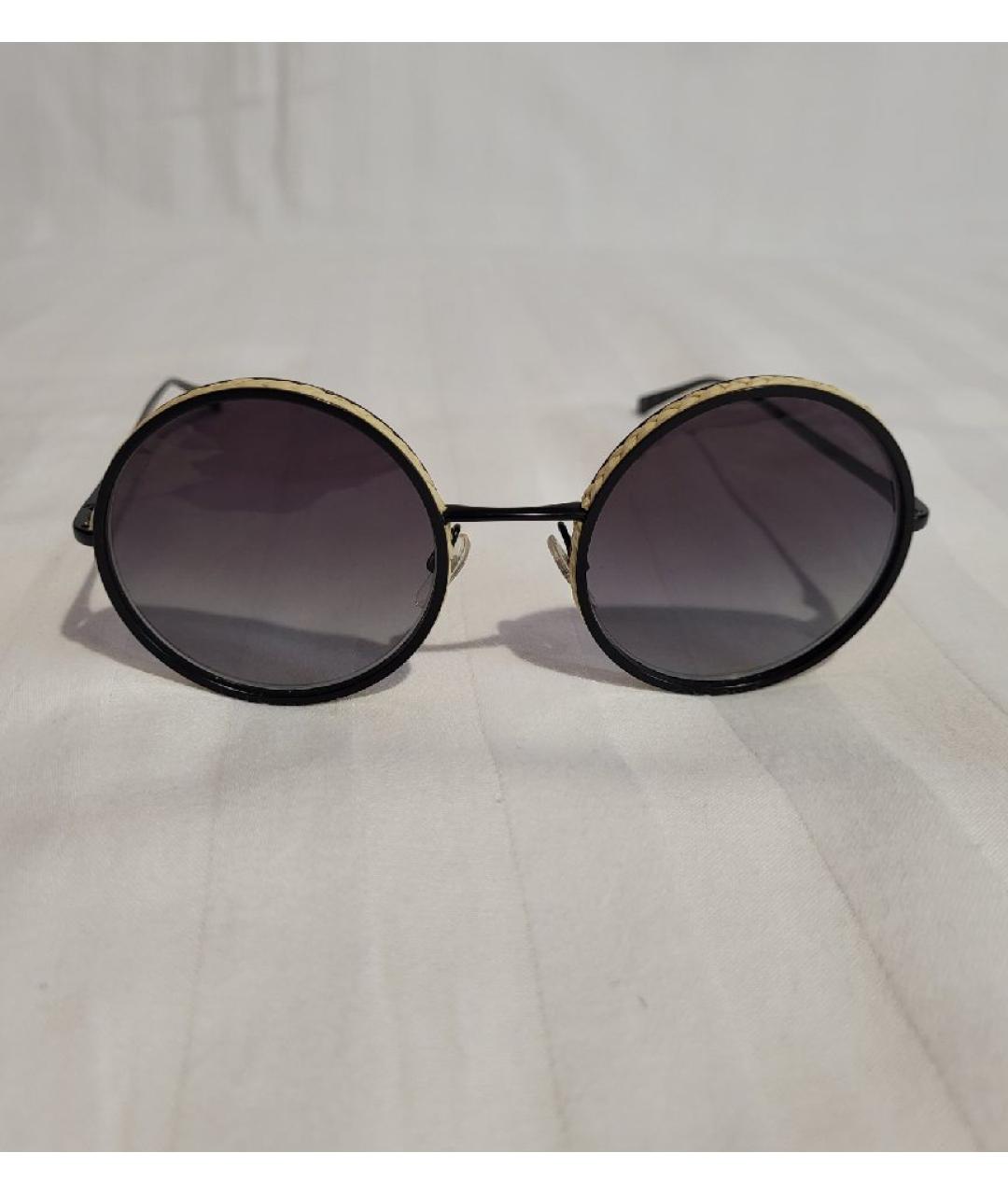 CHANEL Черные металлические солнцезащитные очки, фото 2