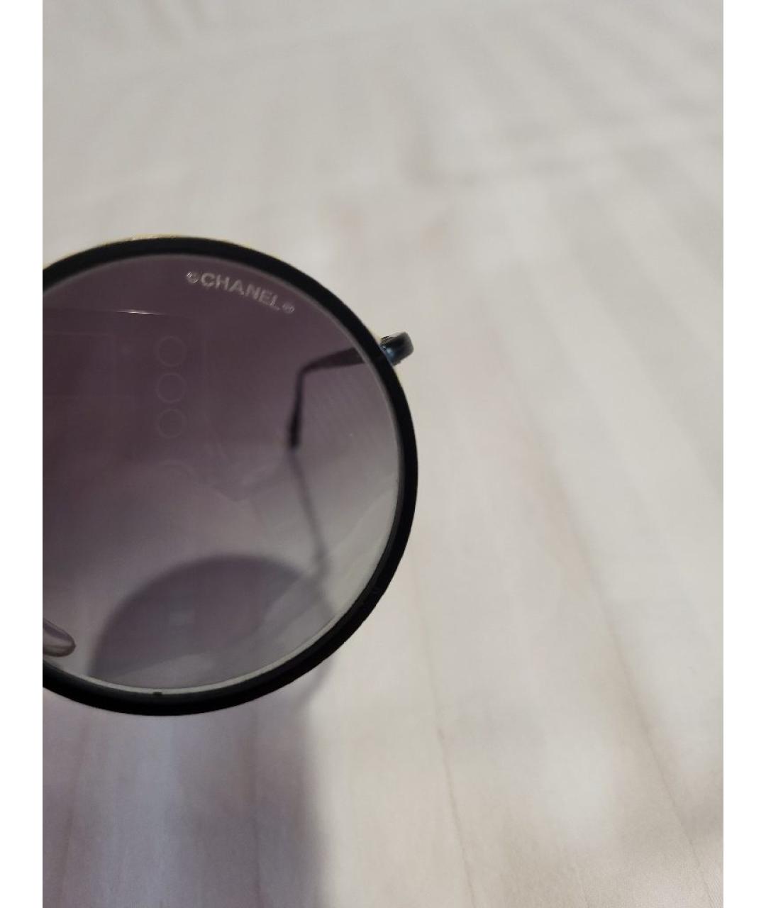 CHANEL Черные металлические солнцезащитные очки, фото 8