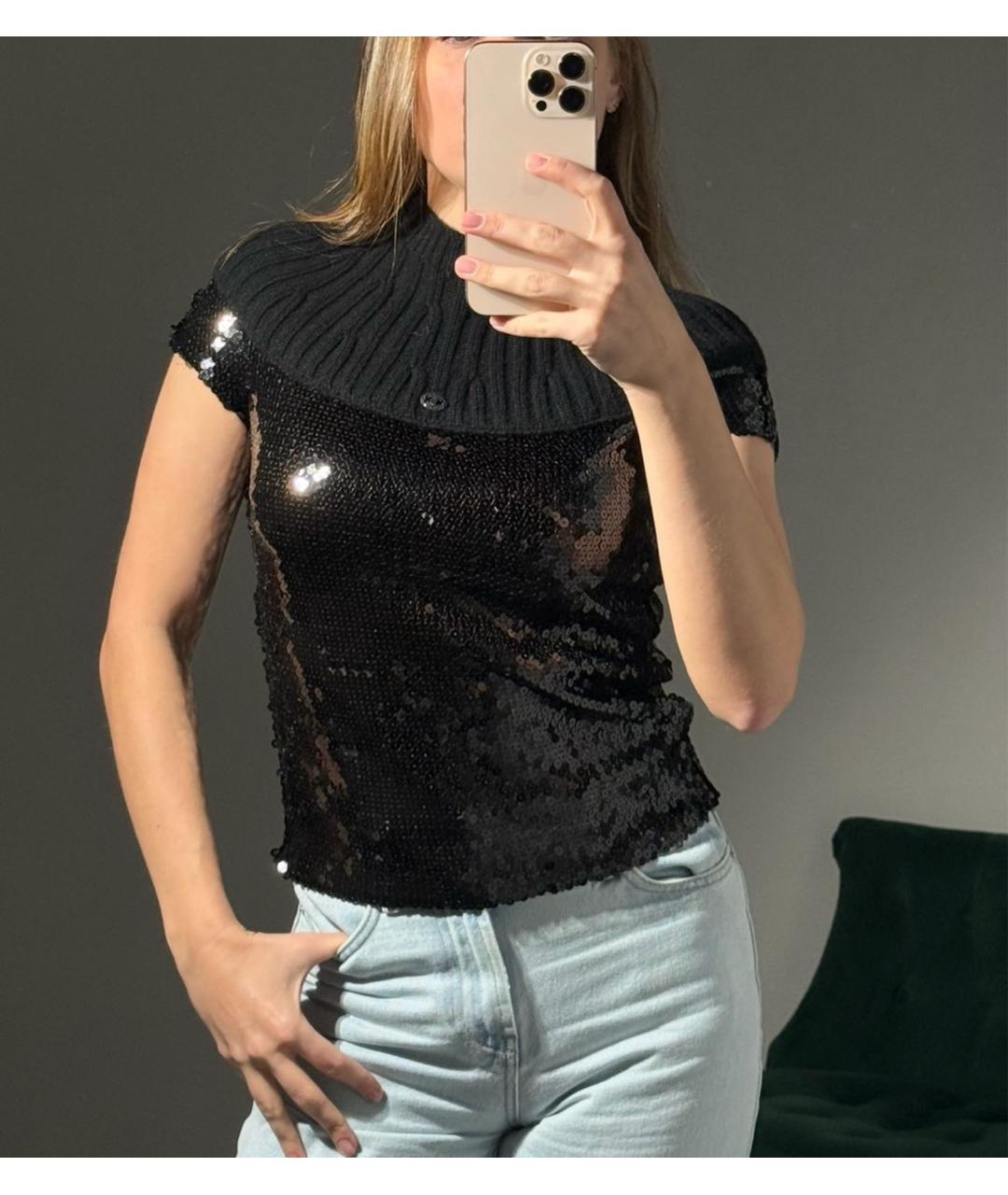 CHANEL Черный кашемировый джемпер / свитер, фото 5