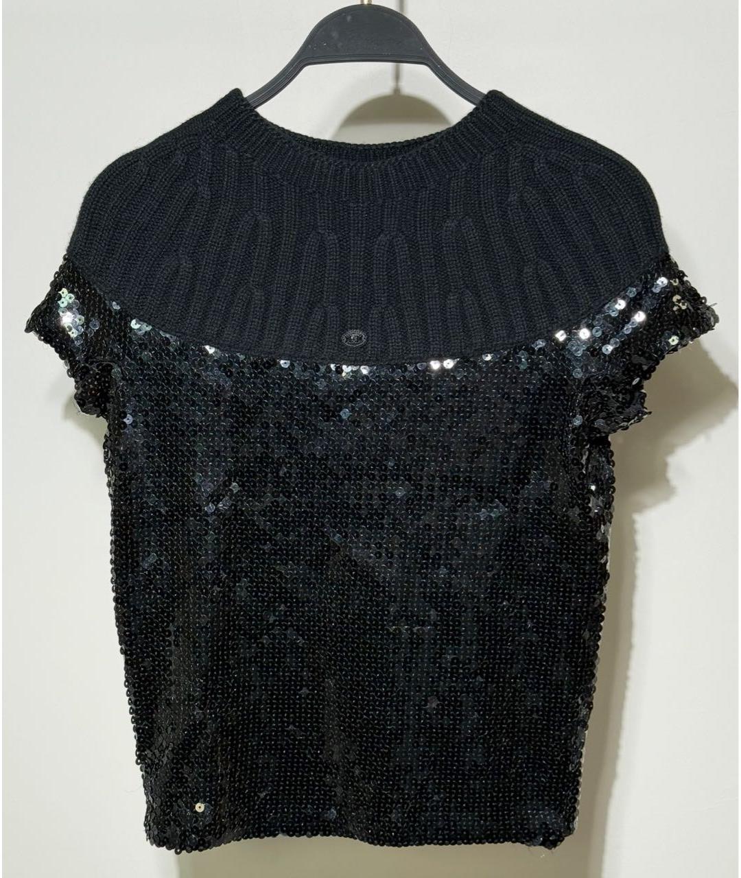 CHANEL Черный кашемировый джемпер / свитер, фото 6