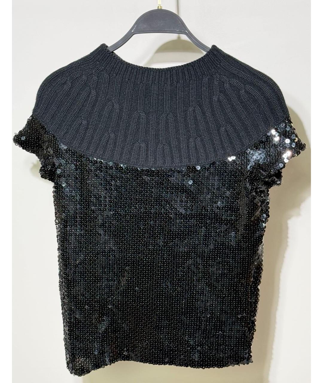 CHANEL Черный кашемировый джемпер / свитер, фото 2