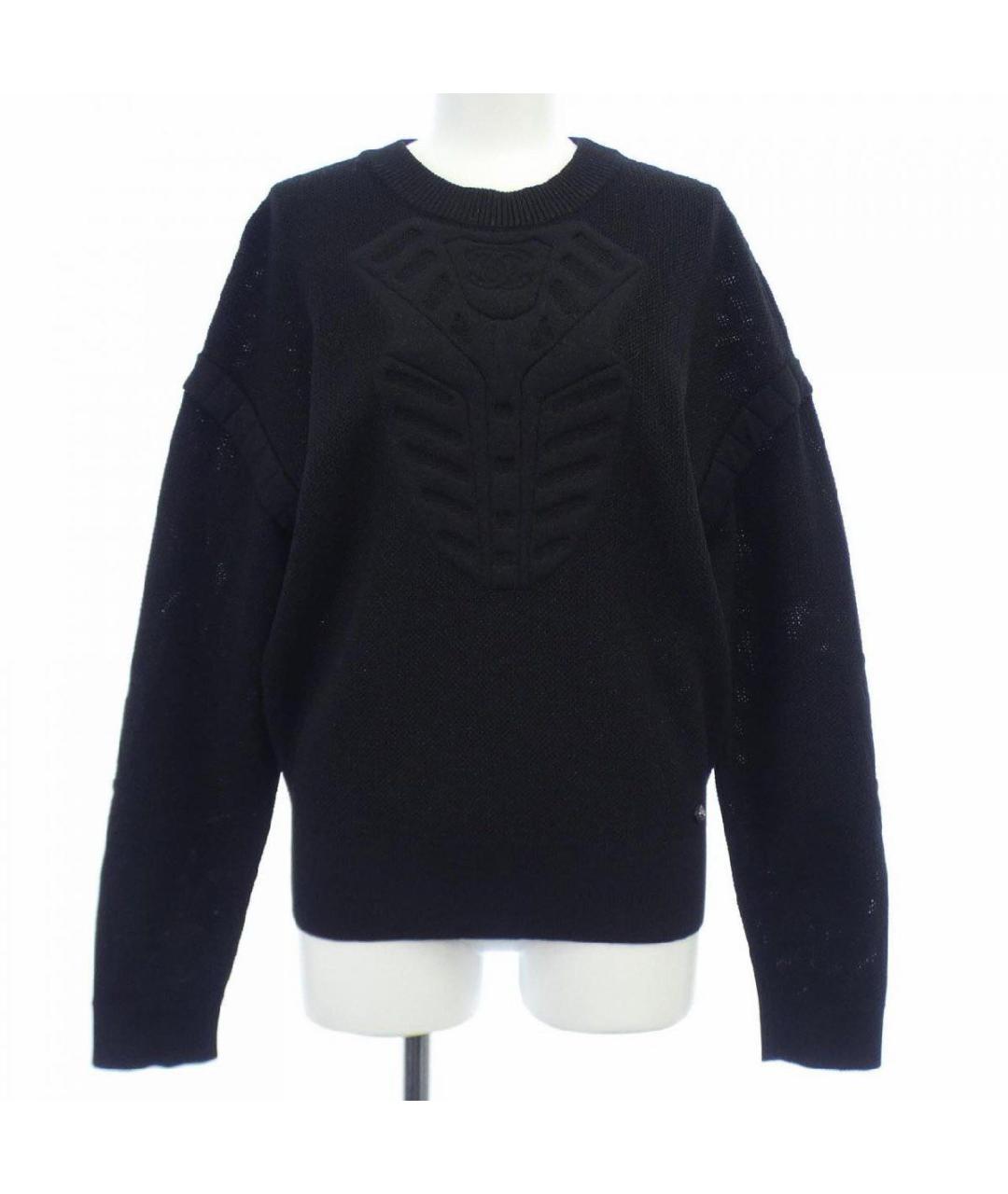 CHANEL Черный шерстяной джемпер / свитер, фото 1