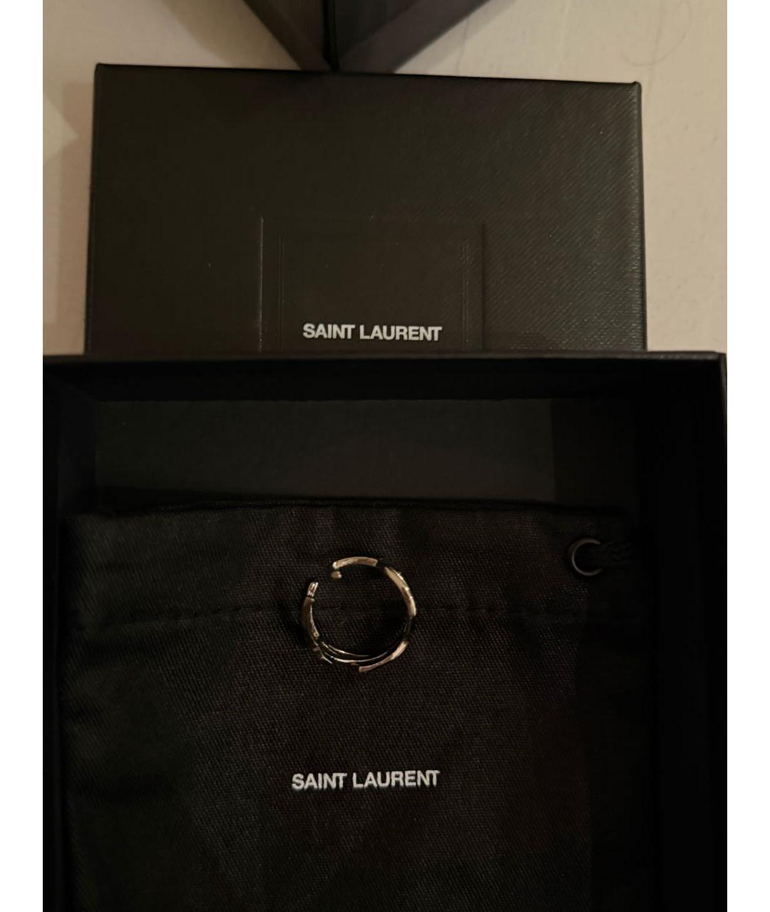 SAINT LAURENT Серебряное латунное кольцо, фото 4