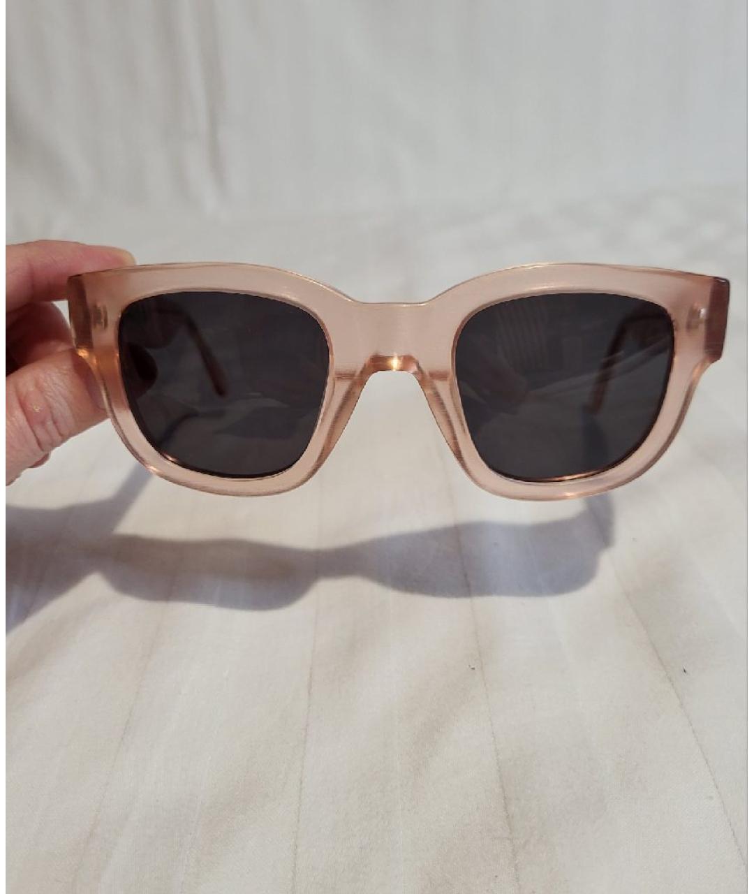 ACNE STUDIOS Розовые пластиковые солнцезащитные очки, фото 5