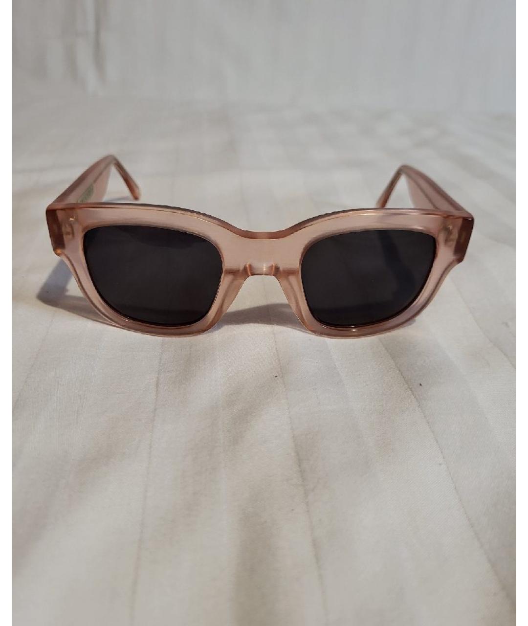 ACNE STUDIOS Розовые пластиковые солнцезащитные очки, фото 8