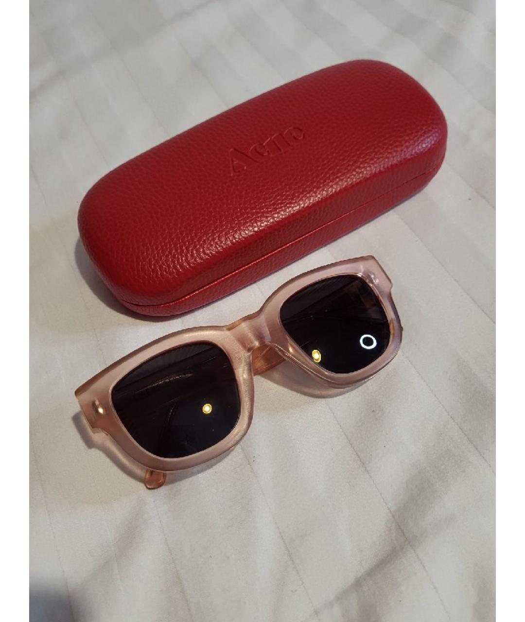 ACNE STUDIOS Розовые пластиковые солнцезащитные очки, фото 4