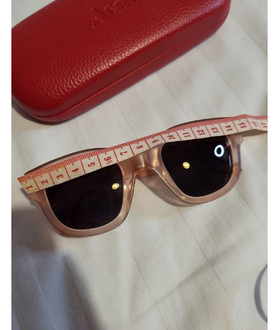 ACNE STUDIOS Розовые пластиковые солнцезащитные очки, фото 7