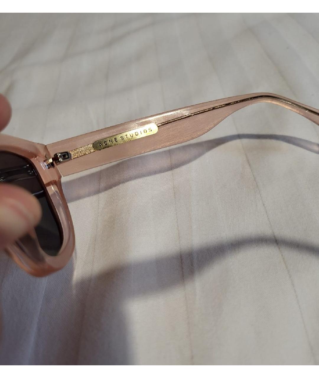 ACNE STUDIOS Розовые пластиковые солнцезащитные очки, фото 3