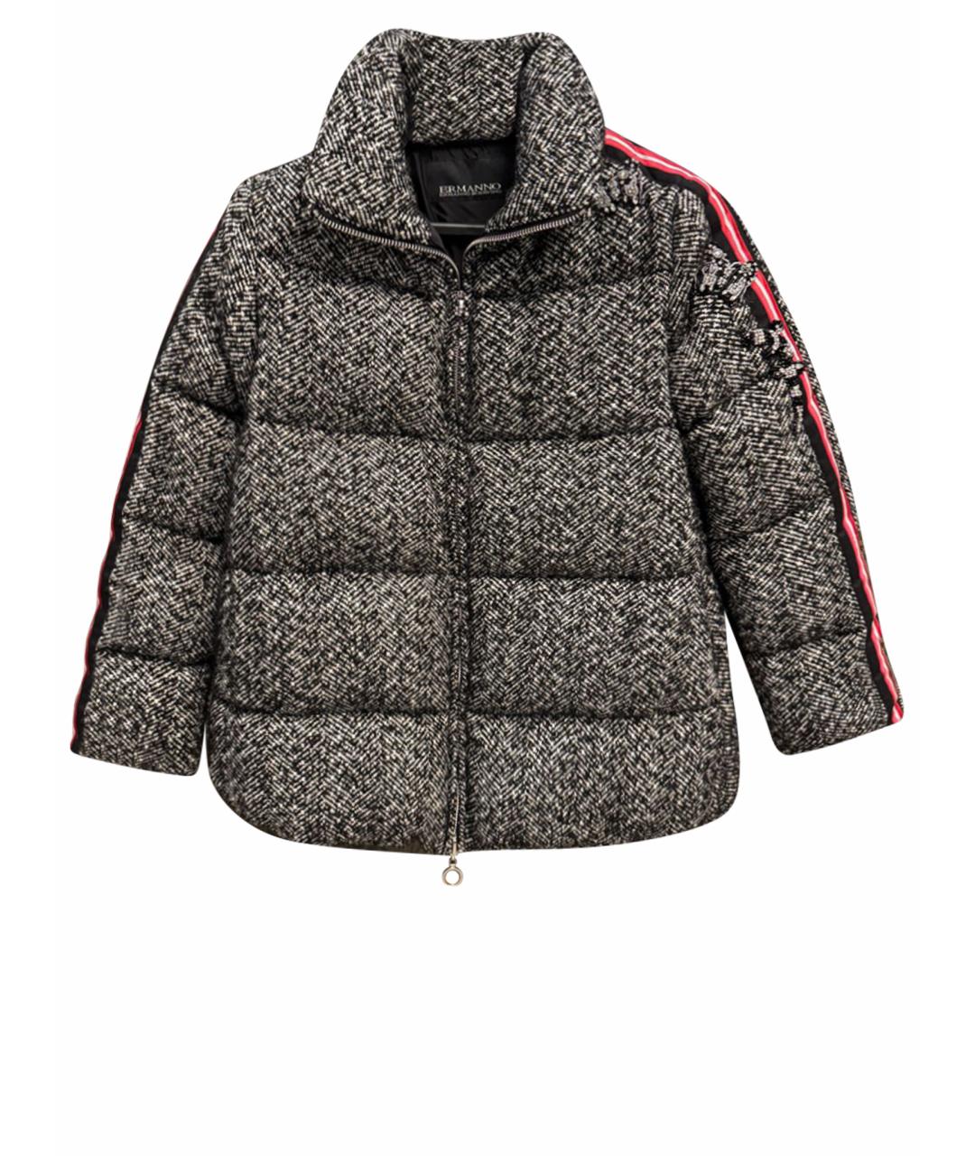 ERMANNO SCERVINO Серый твидовый пуховик, фото 1