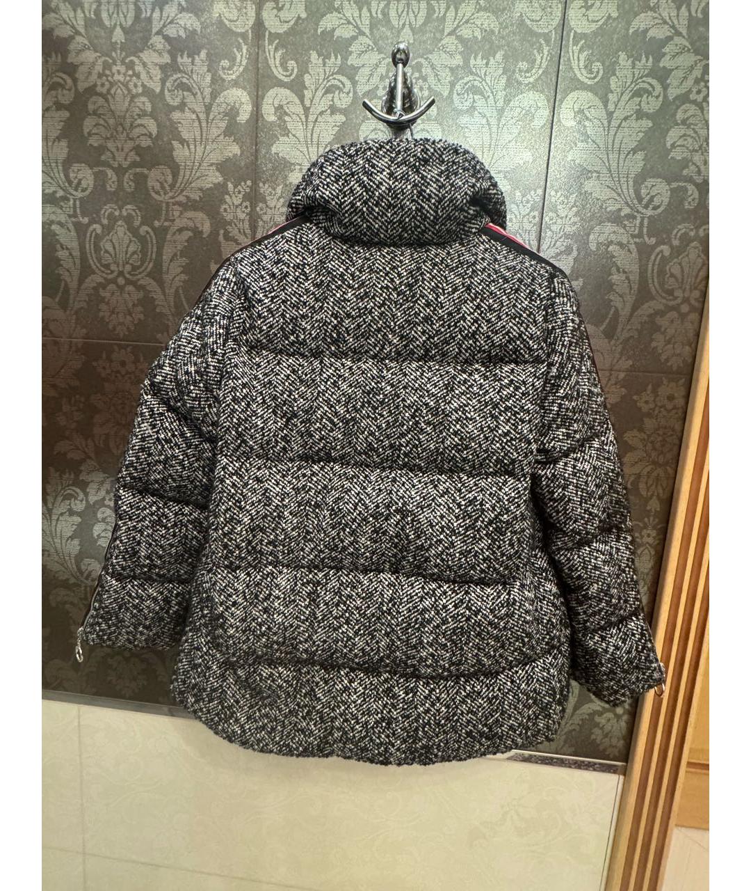 ERMANNO SCERVINO Серый твидовый пуховик, фото 3