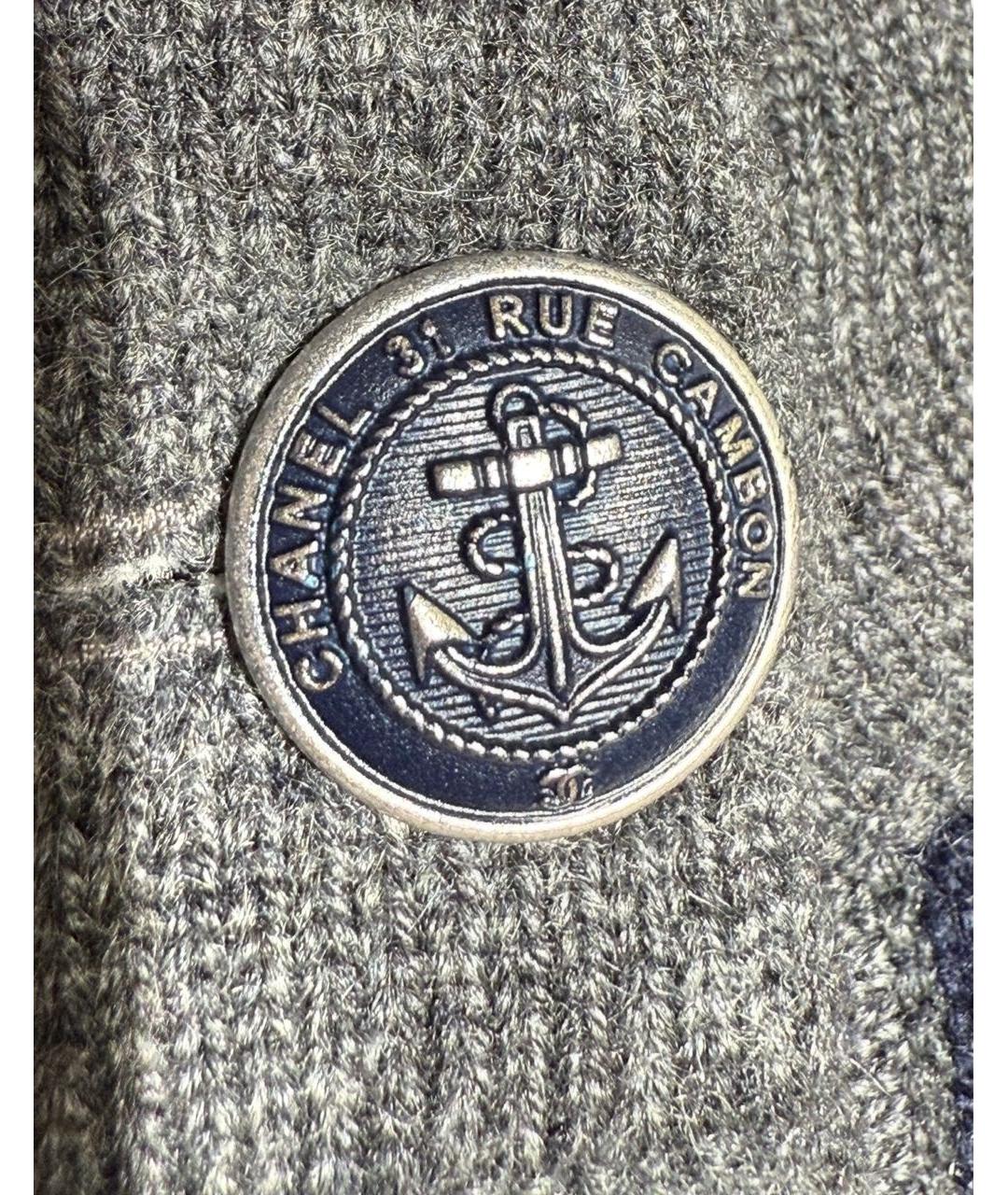 CHANEL Темно-синяя кашемировая юбка мини, фото 4