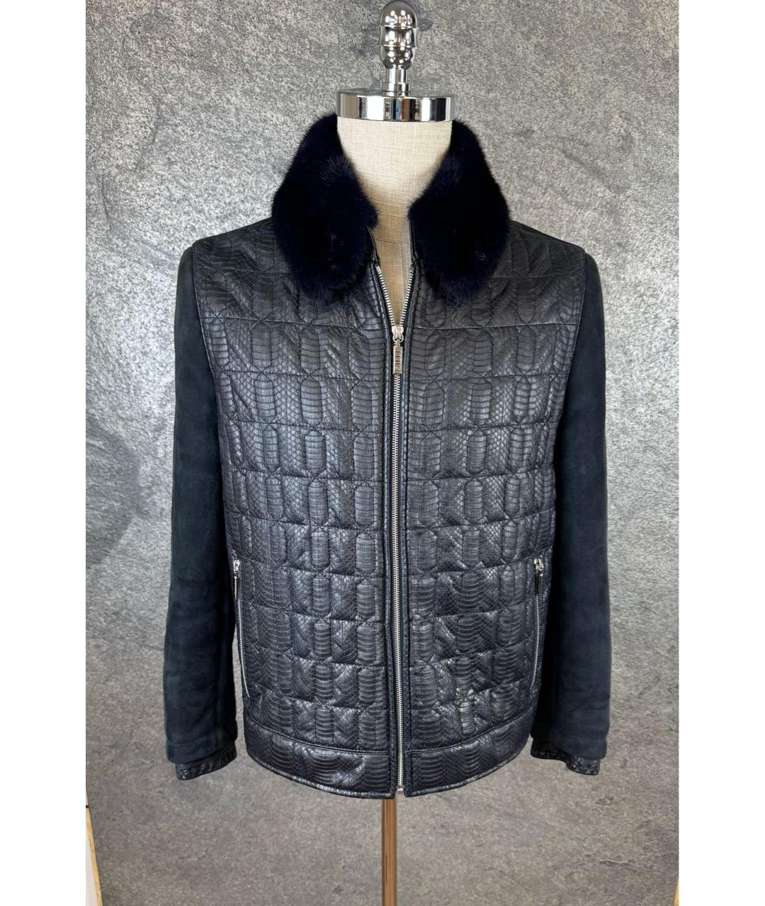 ZILLI Антрацитовая меховая дубленка/шуба, фото 9