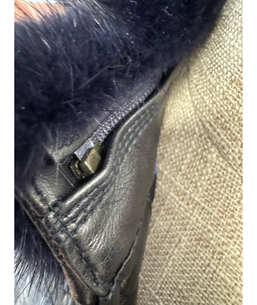 ZILLI Антрацитовая меховая дубленка/шуба, фото 8