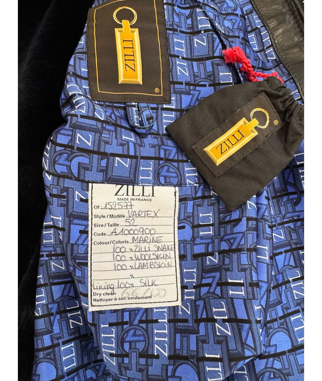 ZILLI Антрацитовая меховая дубленка/шуба, фото 6