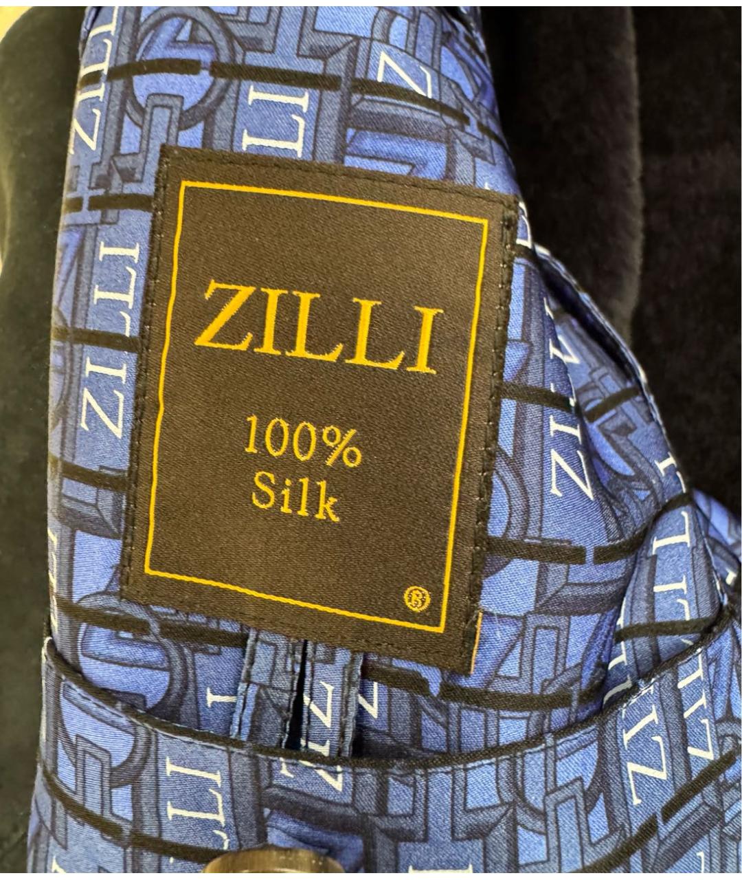 ZILLI Антрацитовая меховая дубленка/шуба, фото 7