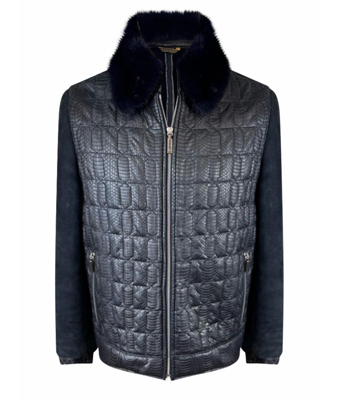 ZILLI Антрацитовая меховая дубленка/шуба, фото 1