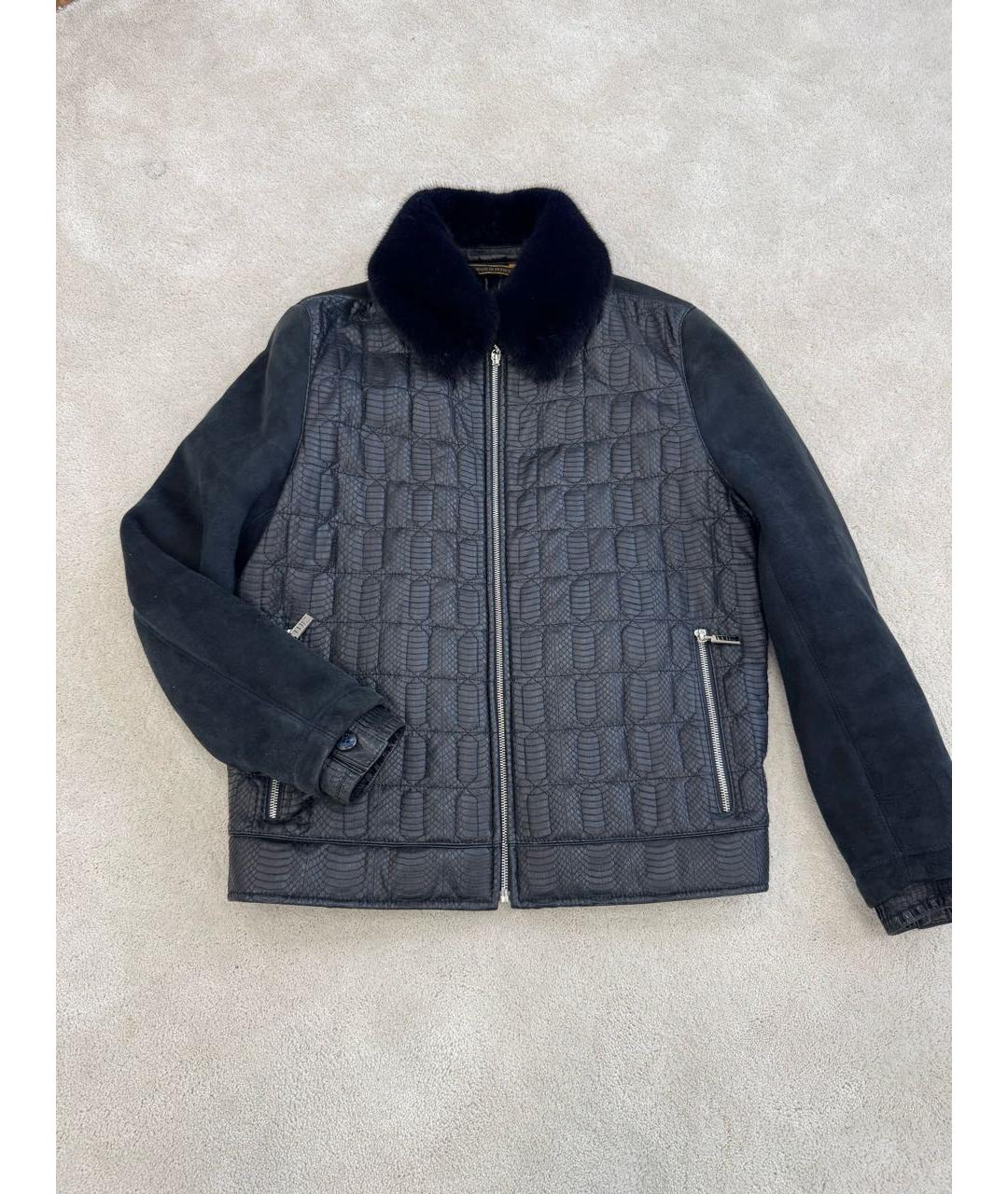 ZILLI Антрацитовая меховая дубленка/шуба, фото 5