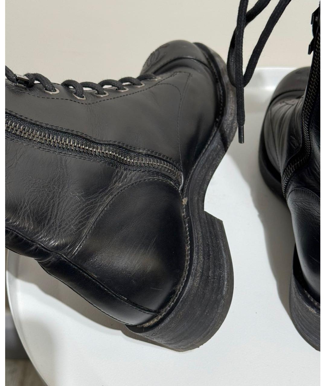 CHANEL Черные кожаные ботинки, фото 7