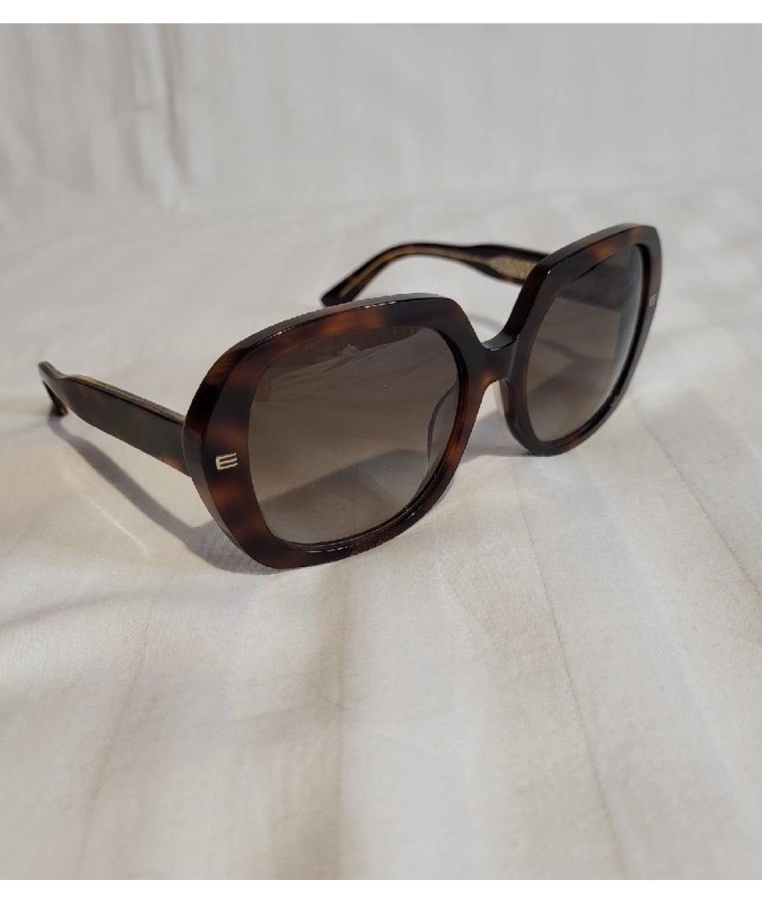 ETRO Коричневые пластиковые солнцезащитные очки, фото 2
