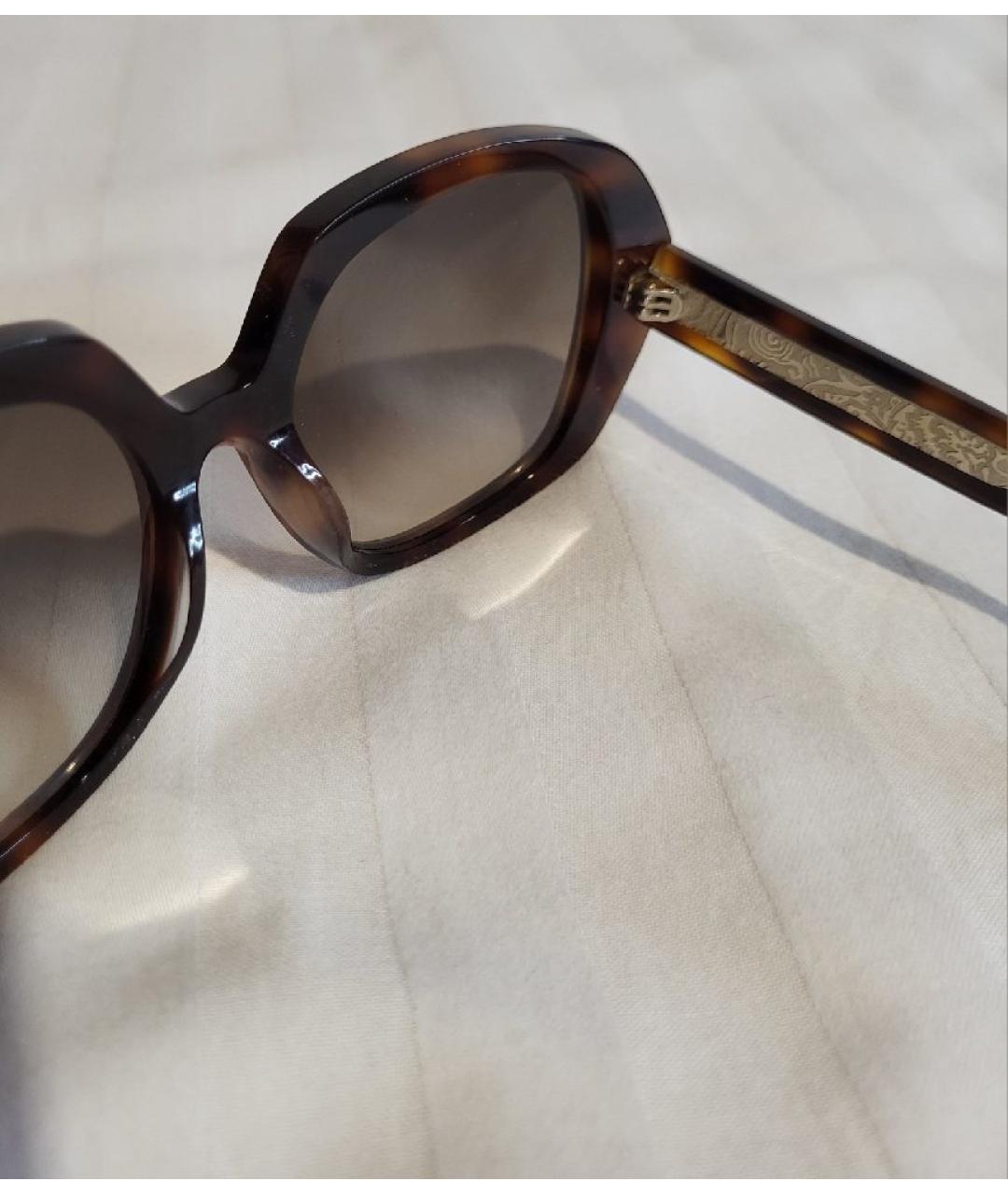 ETRO Коричневые пластиковые солнцезащитные очки, фото 5