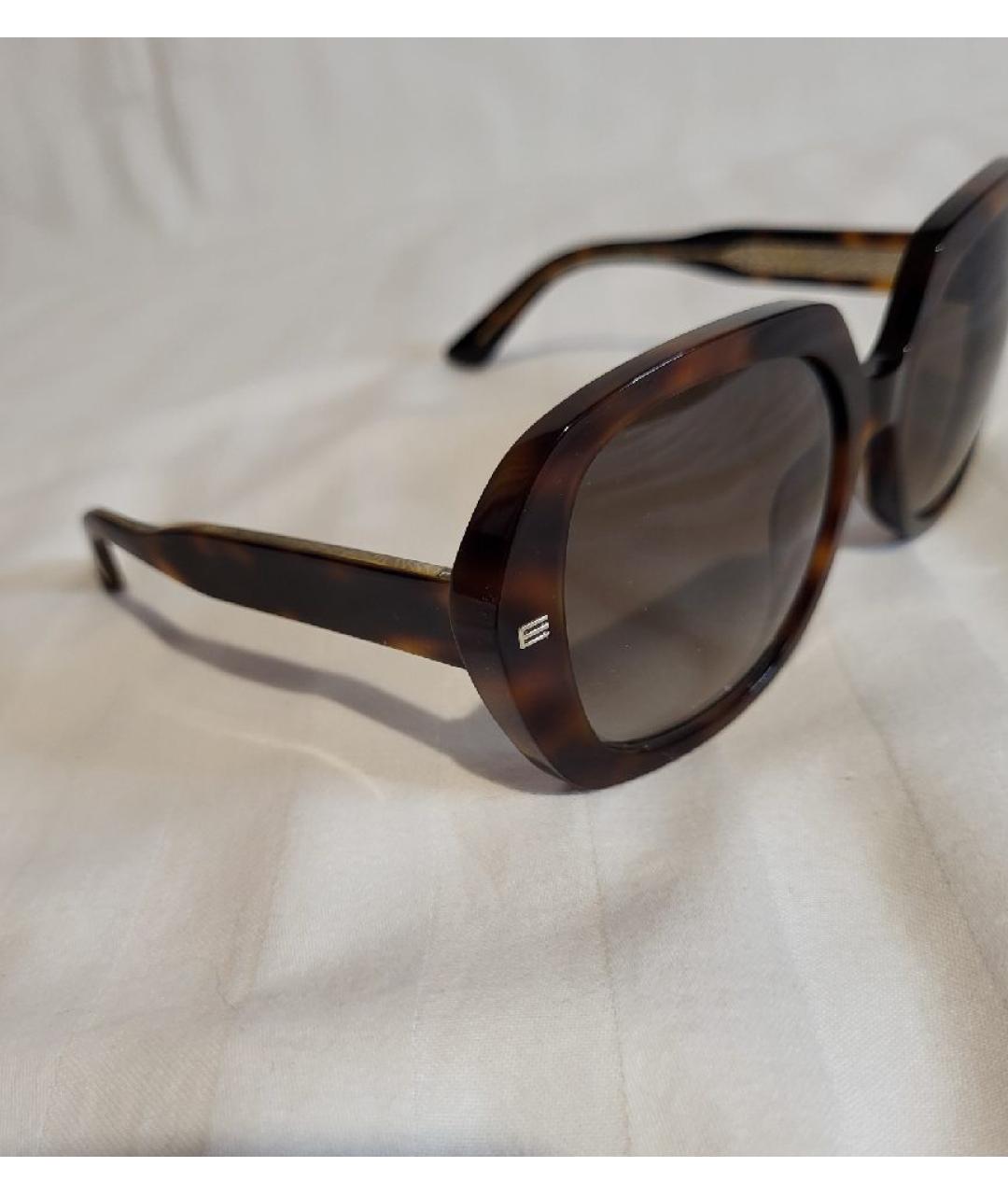 ETRO Коричневые пластиковые солнцезащитные очки, фото 3