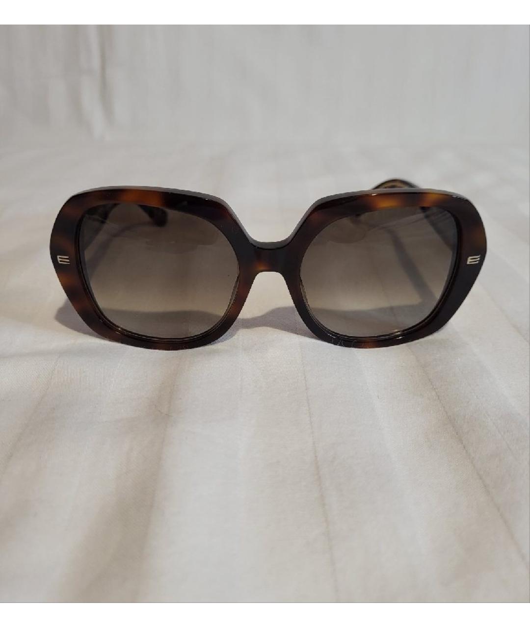 ETRO Коричневые пластиковые солнцезащитные очки, фото 9