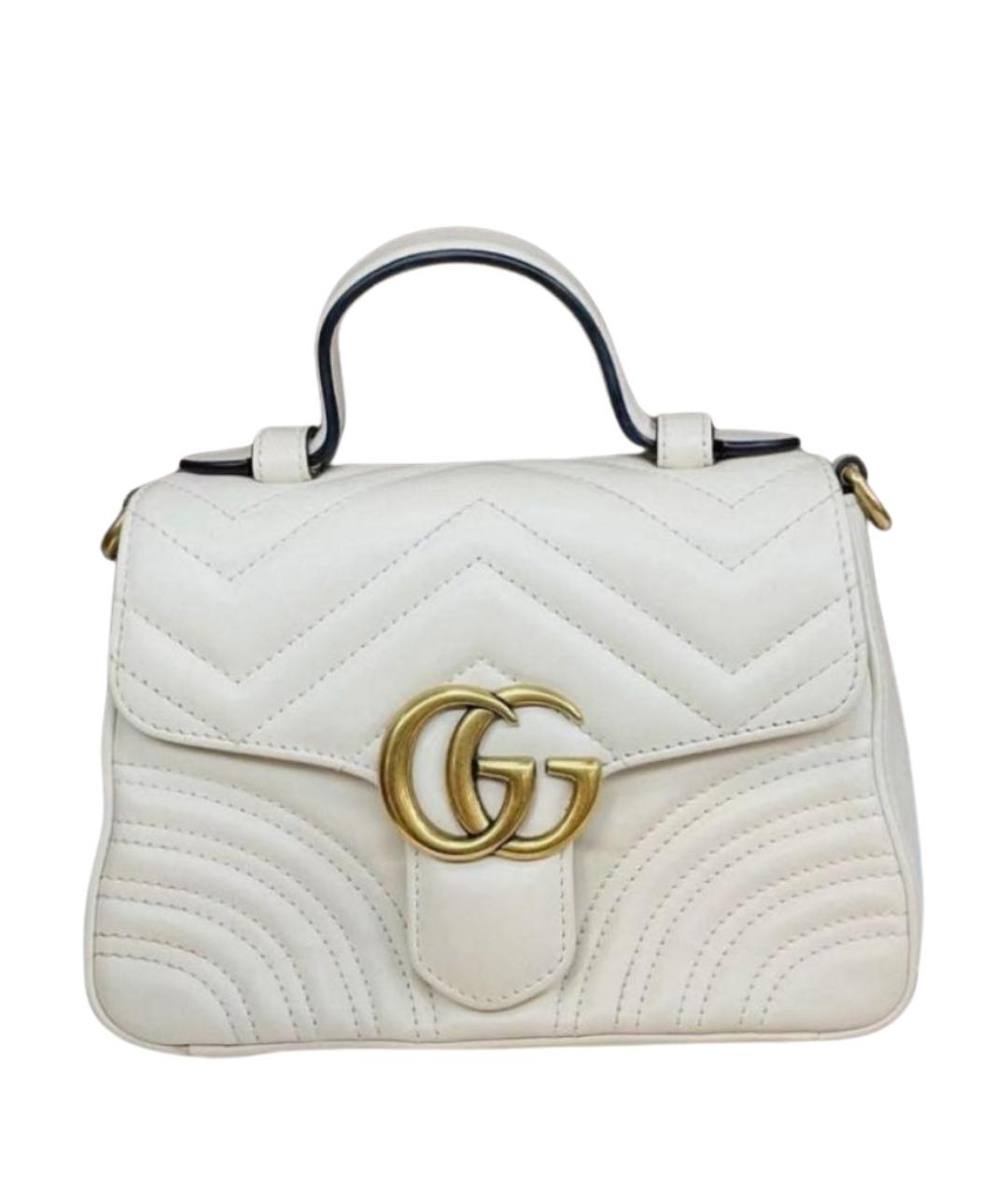 GUCCI Белая кожаная сумка через плечо, фото 1