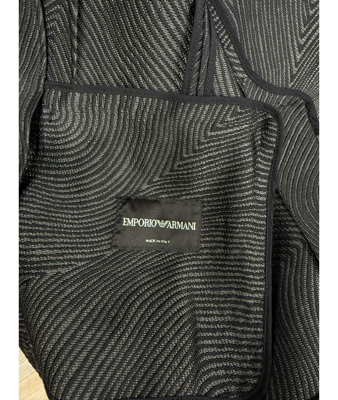 EMPORIO ARMANI Антрацитовый шелковый пиджак, фото 3