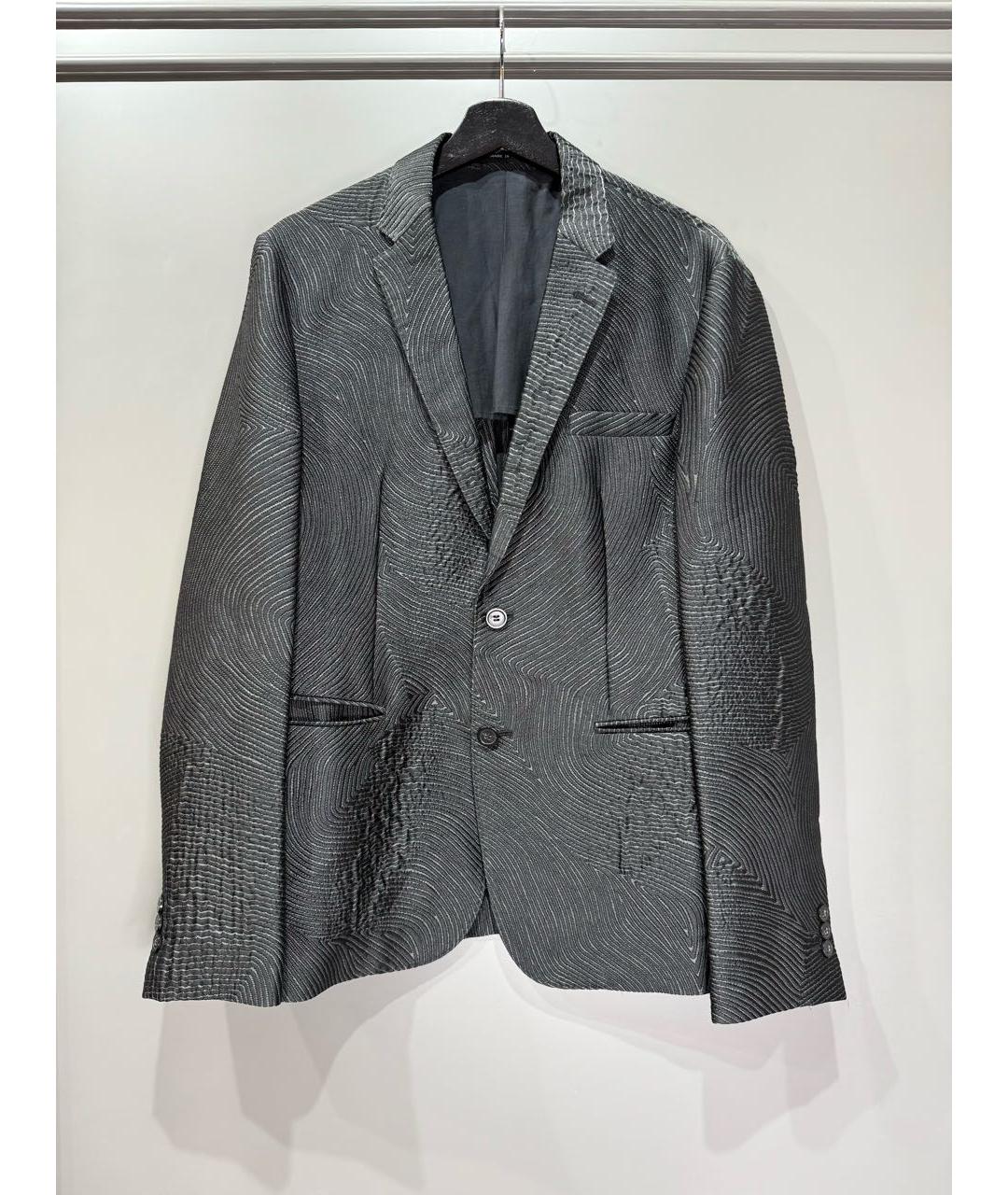 EMPORIO ARMANI Антрацитовый шелковый пиджак, фото 8