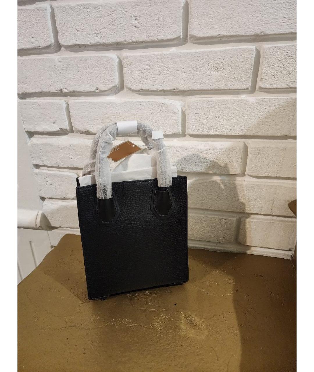 MICHAEL KORS Черная кожаная сумка с короткими ручками, фото 3