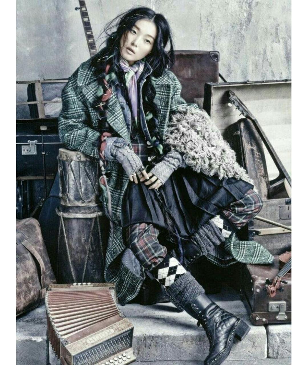 CHANEL Коричневые кожаные ботинки, фото 5