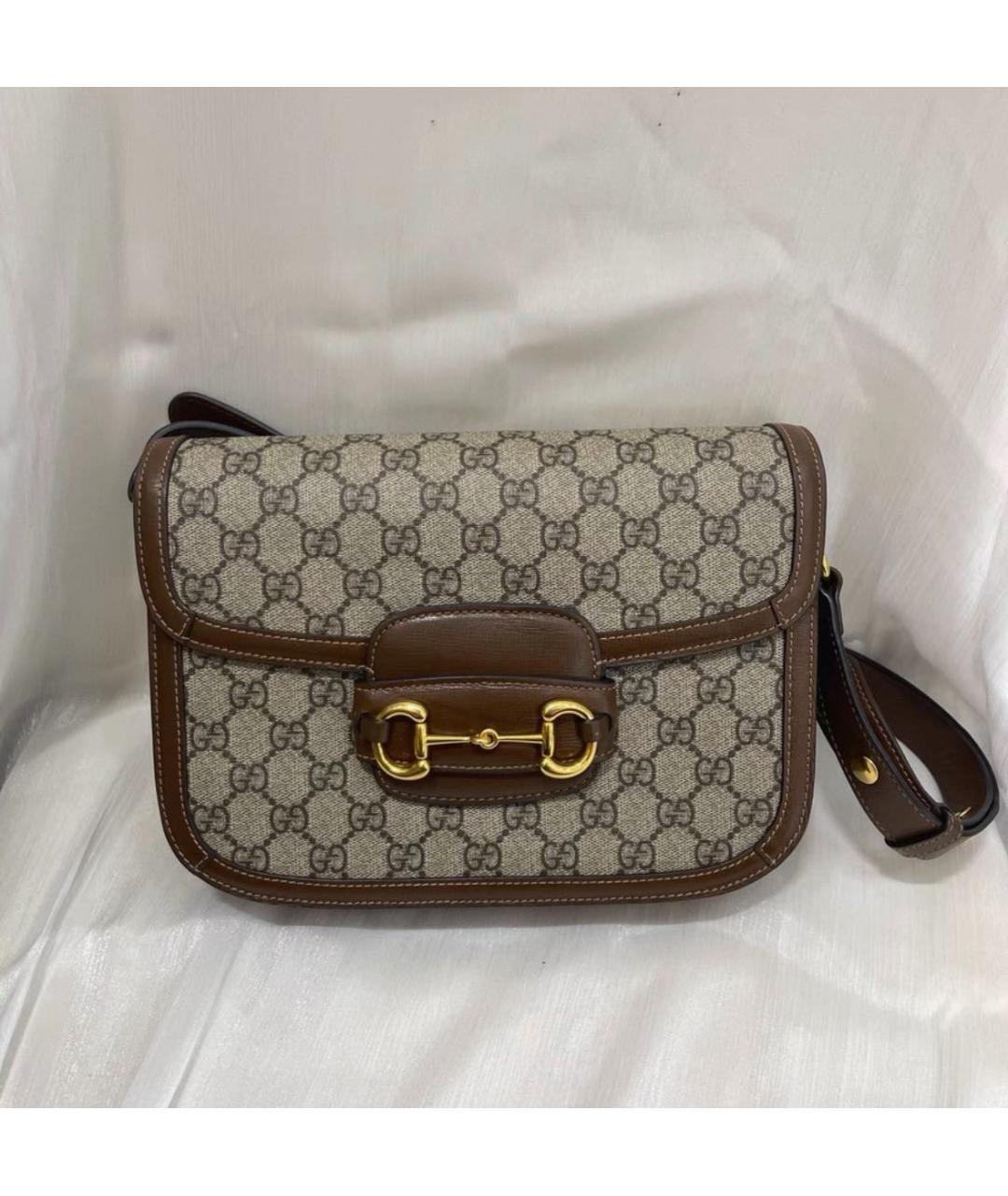 GUCCI Бежевая тканевая сумка через плечо, фото 5