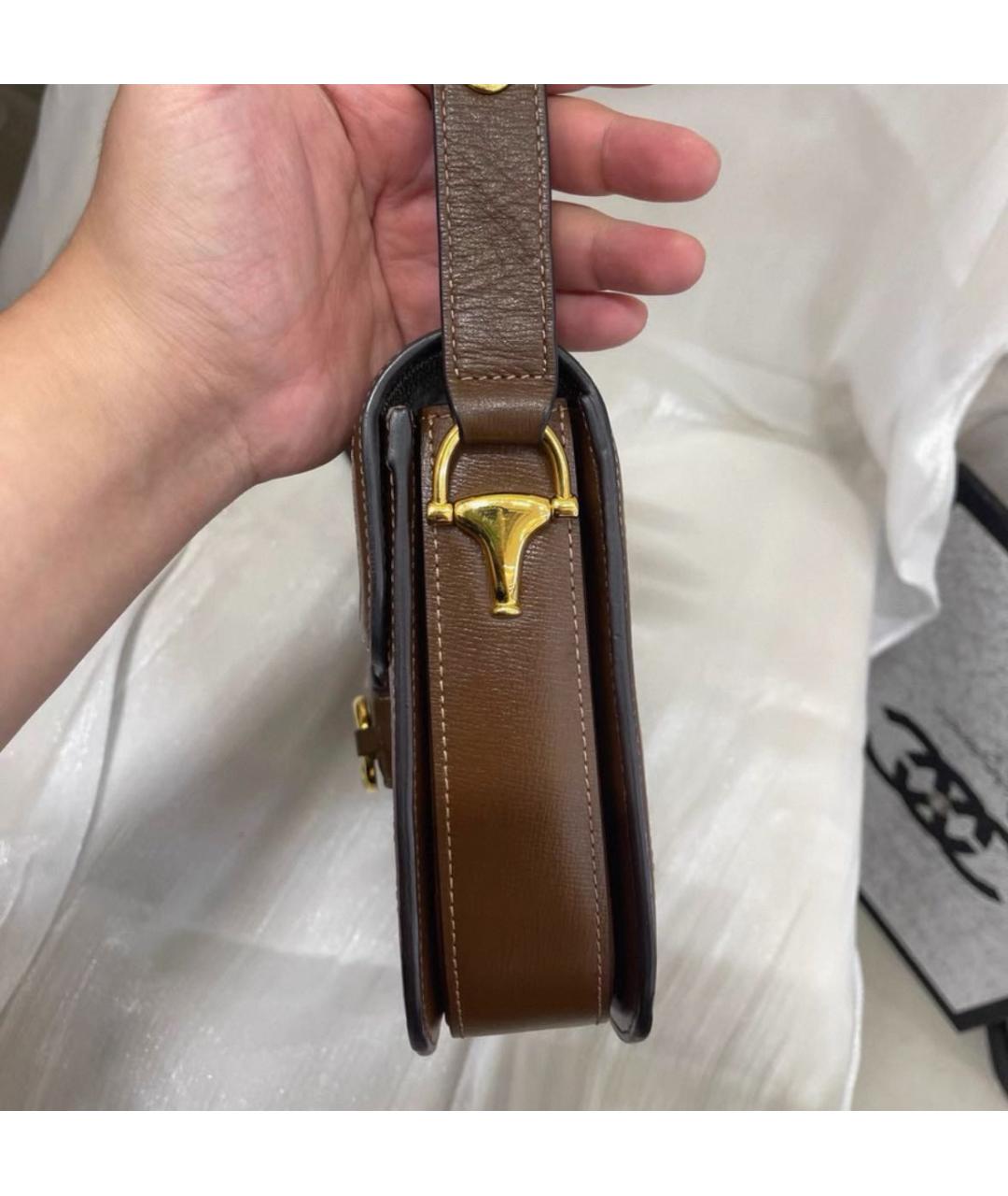 GUCCI Бежевая тканевая сумка через плечо, фото 3