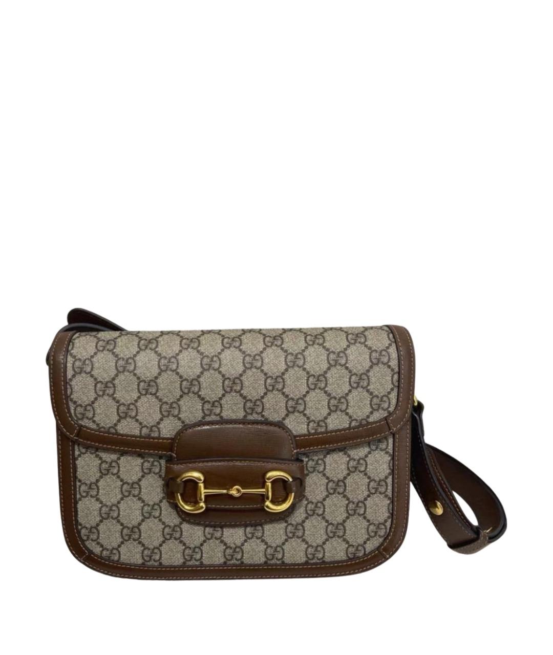 GUCCI Бежевая тканевая сумка через плечо, фото 1