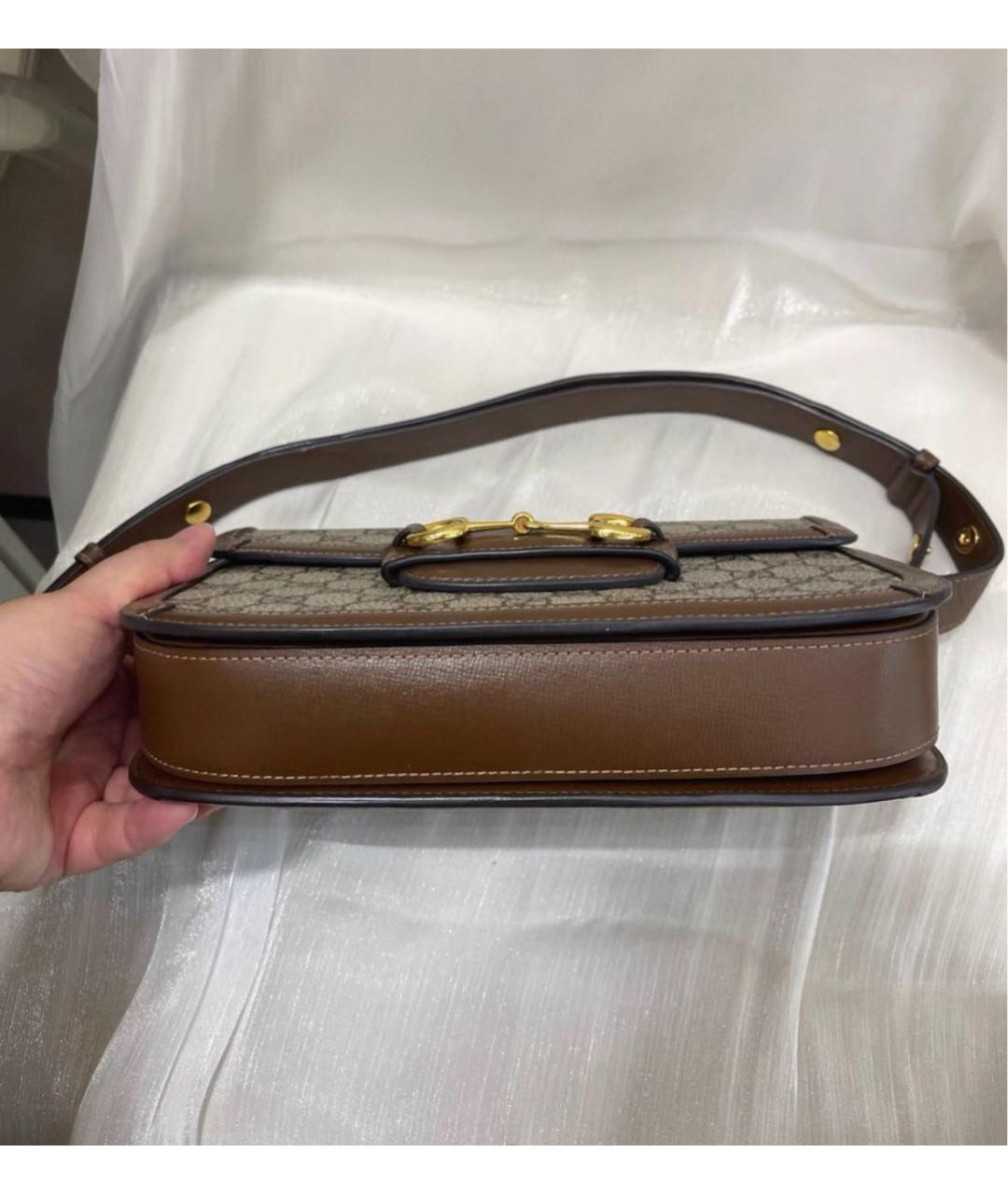 GUCCI Бежевая тканевая сумка через плечо, фото 4