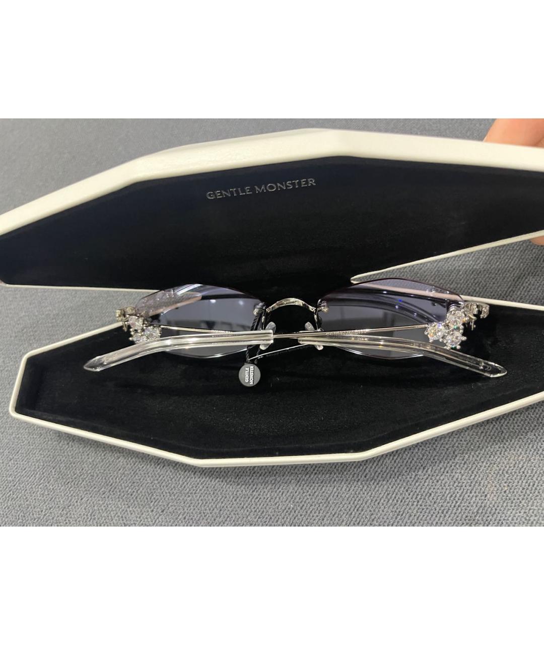 GENTLE MONSTER Серебряные металлические солнцезащитные очки, фото 4
