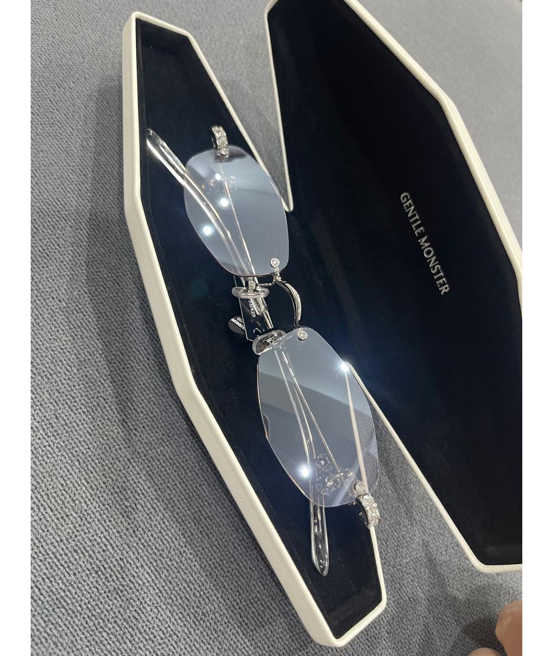GENTLE MONSTER Серебряные металлические солнцезащитные очки, фото 5