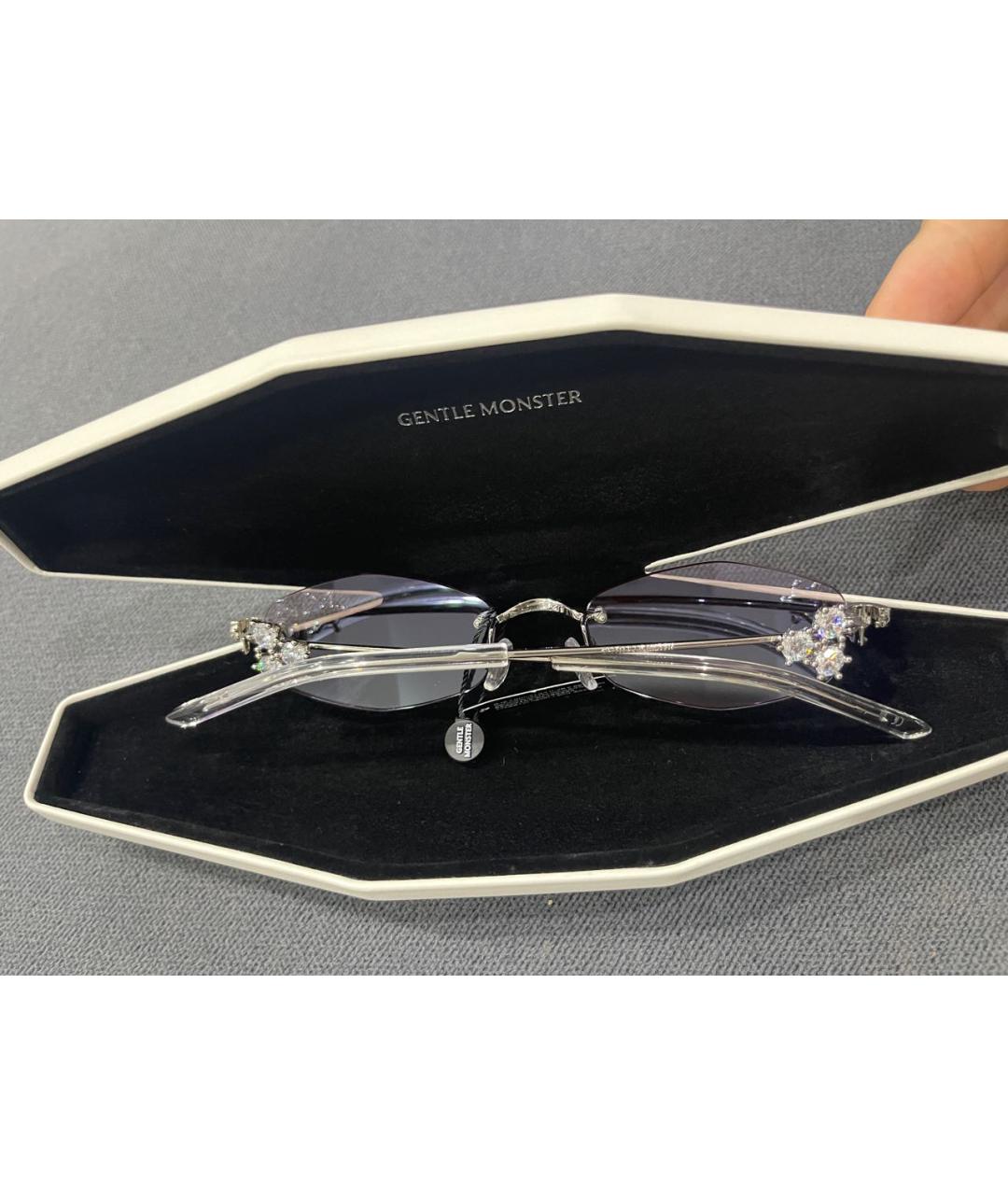 GENTLE MONSTER Серебряные металлические солнцезащитные очки, фото 3