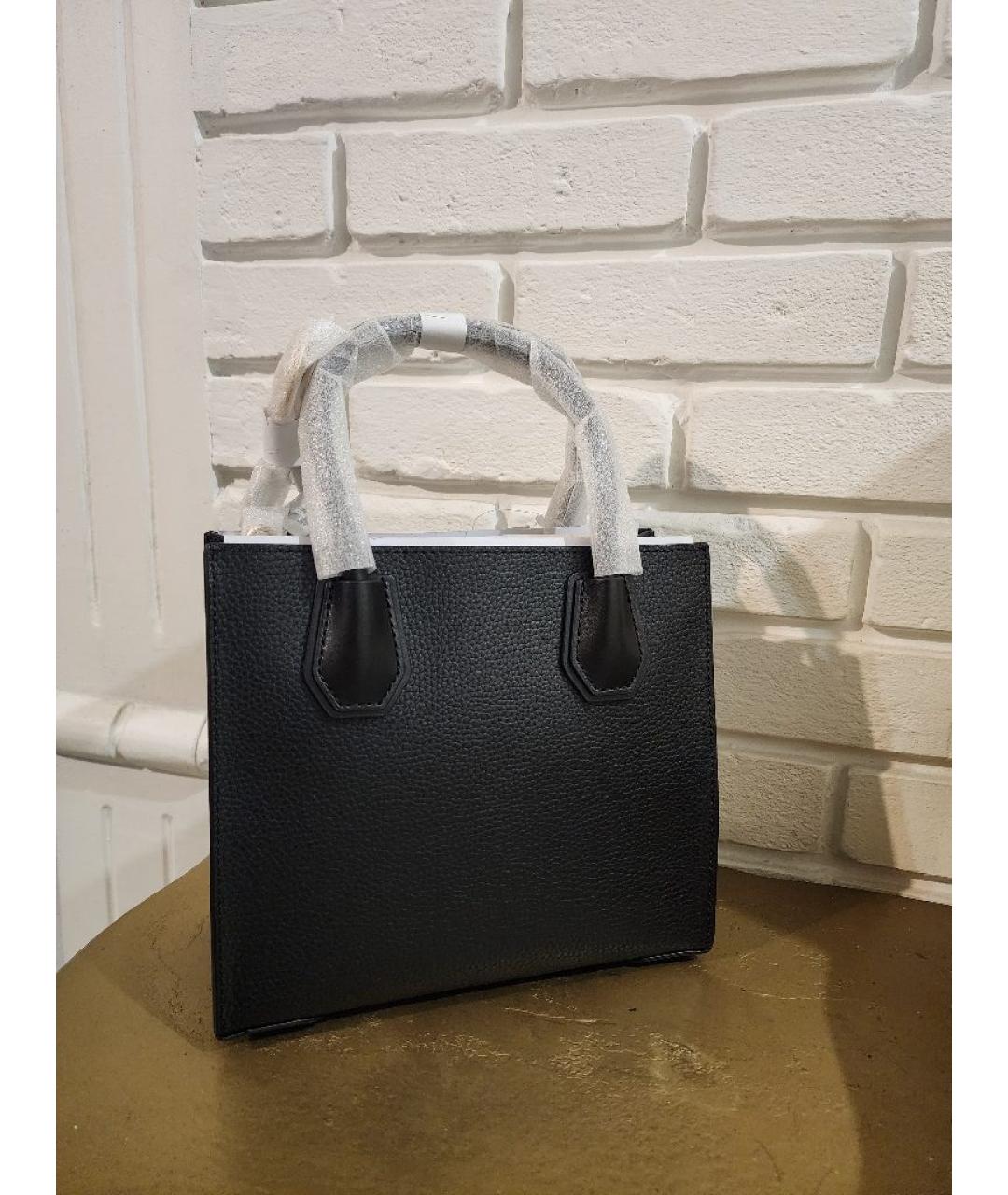 MICHAEL KORS Черная кожаная сумка с короткими ручками, фото 3