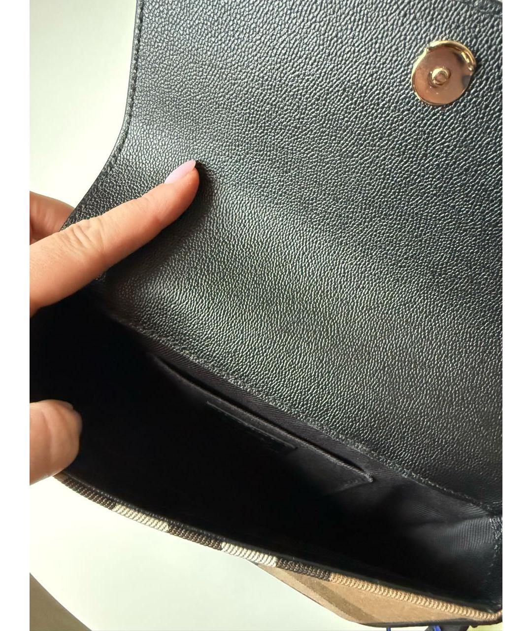 BURBERRY Черная кожаная сумка через плечо, фото 4