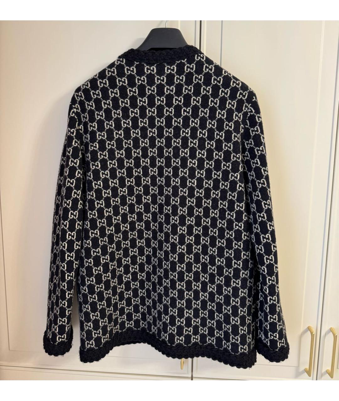 GUCCI Черный шерстяной кардиган, фото 2