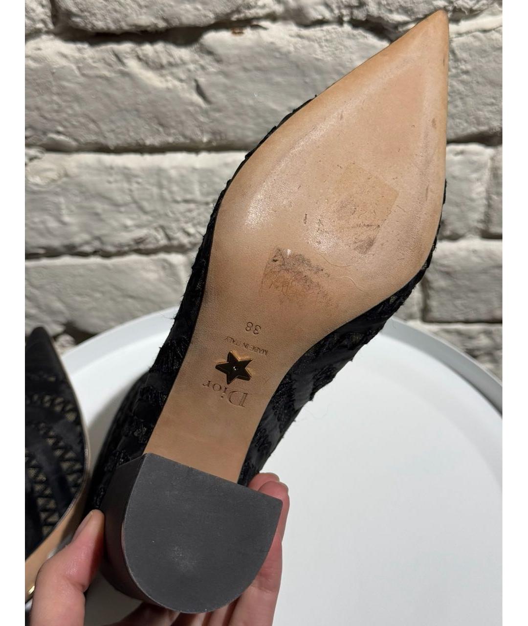 CHRISTIAN DIOR Черные текстильные ботильоны, фото 6