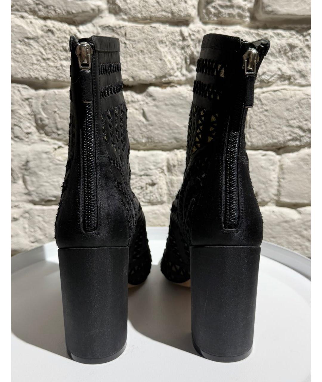 CHRISTIAN DIOR Черные текстильные ботильоны, фото 4